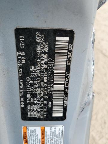 JF1ZNAA17D2733412 - 2013 TOYOTA SCION FR-S ვერცხლისფერი ფოტო 13