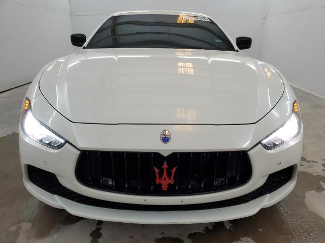 ZAM57RTA6E1112065 - 2014 MASERATI GHIBLI S WHITE photo 5