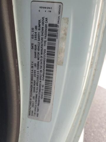 3VWRW3AG0AM023700 - 2010 VOLKSWAGEN NEW BEETLE BLUE photo 12