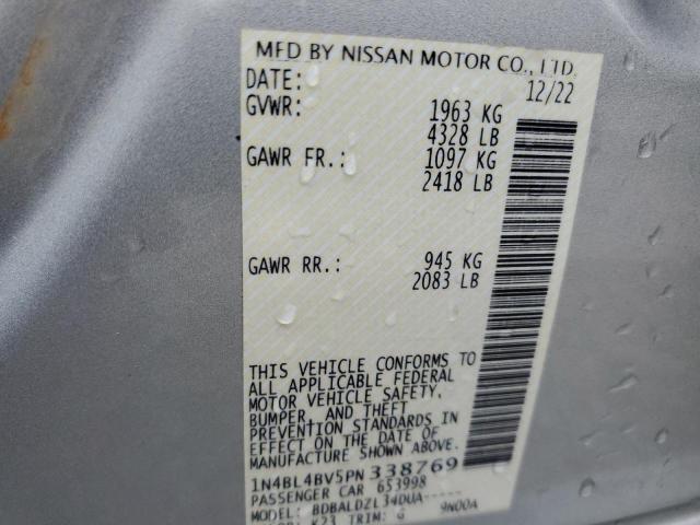 1N4BL4BV5PN338769 - 2023 NISSAN ALTIMA S SILVER photo 12