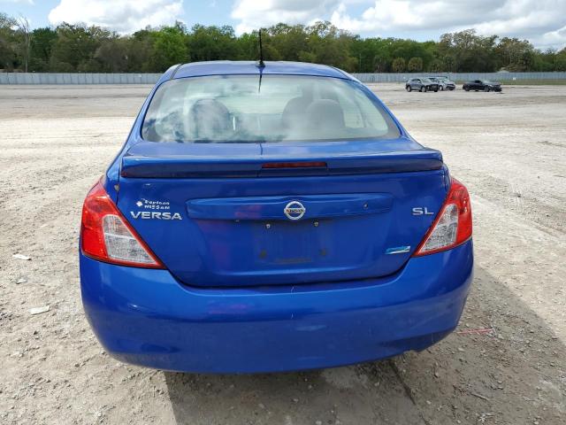 3N1CN7AP5EL859519 - 2014 NISSAN VERSA S BLUE photo 6