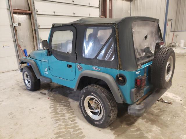 1J4FY29P6VP412740 - 1997 JEEP WRANGLER / SE TURQUOISE photo 2