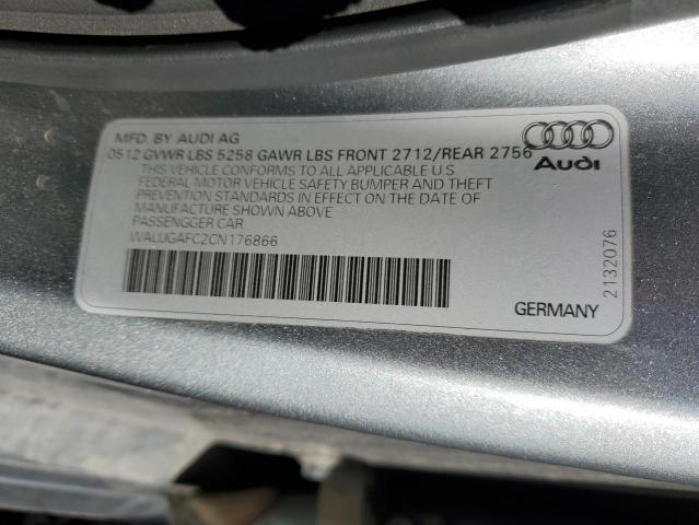 WAUJGAFC2CN176866 - 2012 AUDI A6 PRESTIGE GRAY photo 12