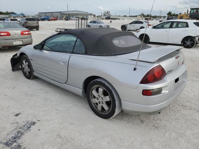 4A3AE85H31E098784 - 2001 MITSUBISHI ECLIPSE SPYDER GT SILVER photo 2