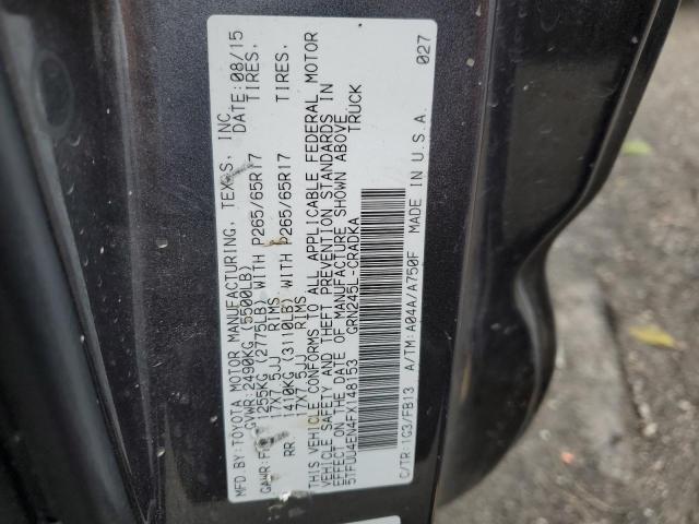 5TFUU4EN4FX148153 - 2015 TOYOTA TACOMA ACCESS CAB გრაფიტი ფოტო 12