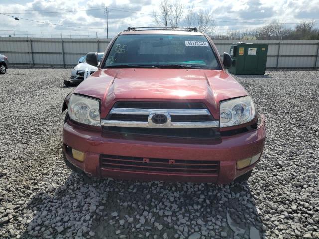 JTEZU14R758037285 - 2005 TOYOTA 4RUNNER SR5 BURGUNDY photo 5