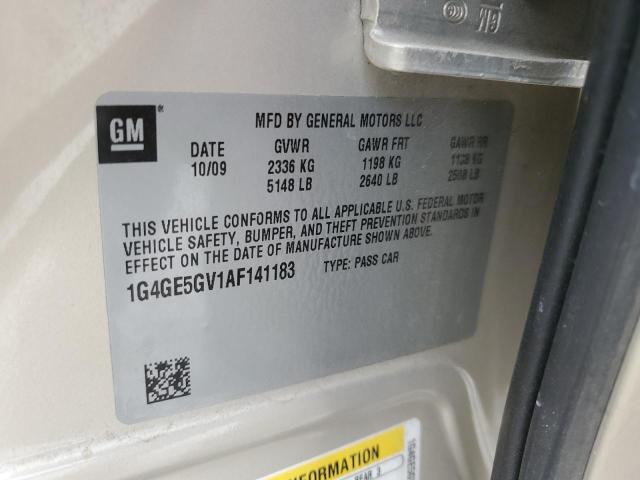 1G4GE5GV1AF141183 - 2010 BUICK LACROSSE CXS GOLD photo 12