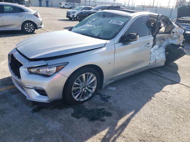 JN1EV7AP5JM352502 - 2018 INFINITI Q50 LUXE SILVER photo 1