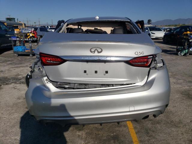 JN1EV7AP5JM352502 - 2018 INFINITI Q50 LUXE SILVER photo 6