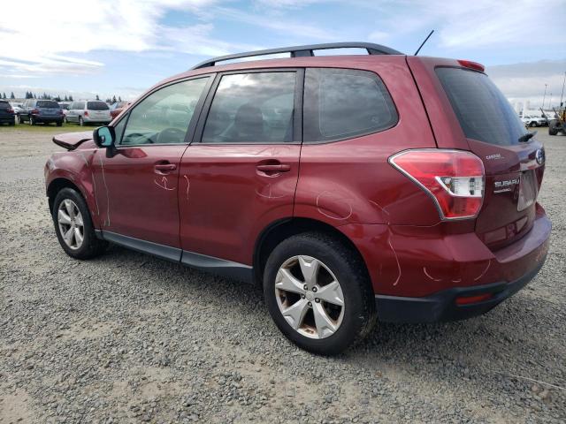 JF2SJABCXFH830564 - 2015 SUBARU FORESTER 2.5I MAROON photo 2