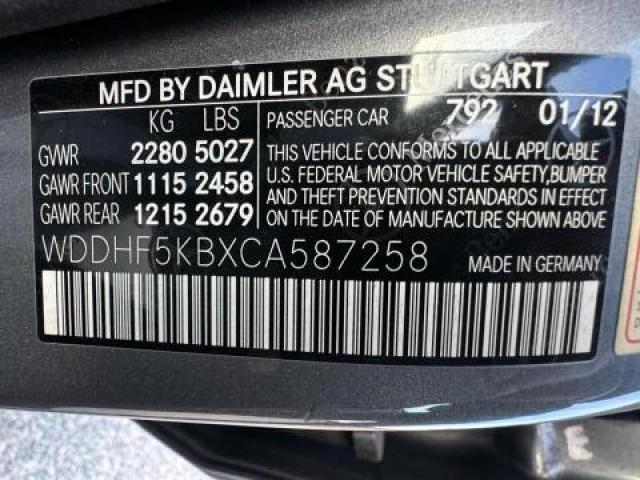 WDDHF5KBXCA587258 - 2012 MERCEDES-BENZ E 350 GRAY photo 10