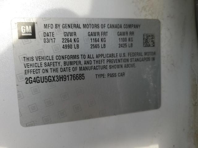2G4GU5GX3H9176685 - 2017 BUICK REGAL GS 白色 照片 13