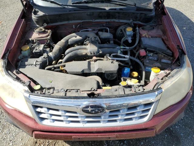 JF2SHABC0BH708950 - 2011 SUBARU FORESTER 2.5X BURGUNDY photo 12