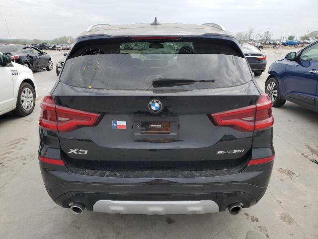 5UXTY3C07M9E00370 - 2021 BMW X3 SDRIVE30I BLACK photo 6