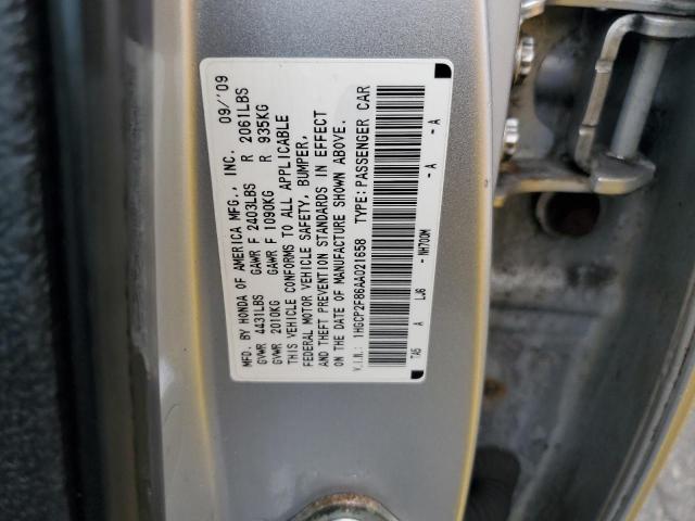 1HGCP2F86AA021658 - 2010 HONDA ACCORD EXL SILVER photo 12