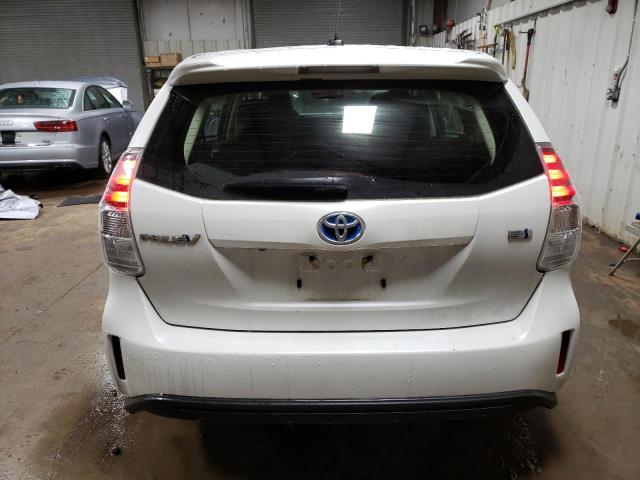 JTDZN3EU0FJ019477 - 2015 TOYOTA PRIUS V WHITE photo 6