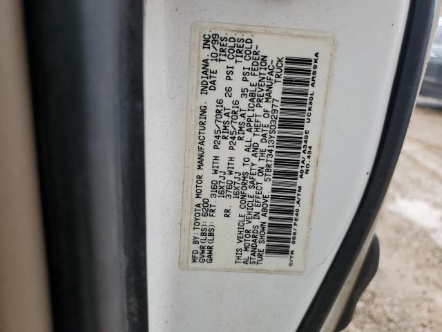 5TBRT3413YS032977 - 2000 TOYOTA TUNDRA ACCESS CAB თეთრი ფოტო 12