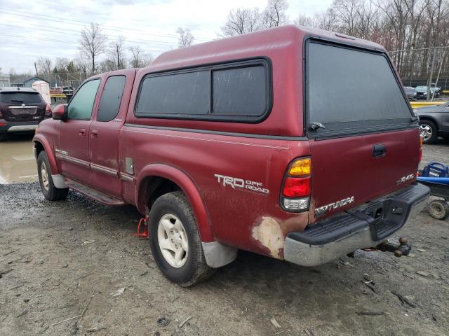 5TBBT48171S159111 - 2001 TOYOTA TUNDRA ACCESS CAB LIMITED RED photo 2