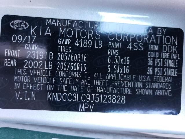 KNDCC3LC9J5123828 - 2018 KIA NIRO EX SILVER photo 12