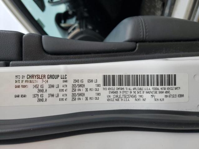 1C4RJEJT5EC574545 - 2014 JEEP GRAND CHER SUMMIT თეთრი ფოტო 13