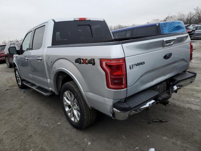 1FTEW1EGXFFB22581 - 2015 FORD F150 SUPERCREW SILVER photo 2