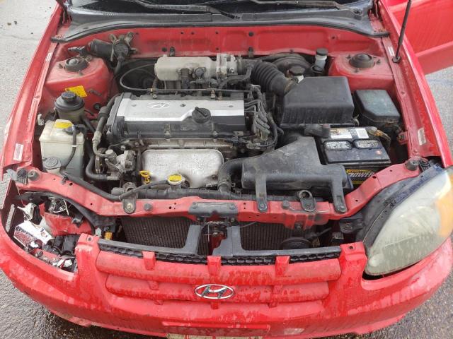 KMHCG45C75U598702 - 2005 HYUNDAI ACCENT GL RED photo 11