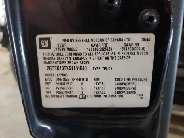 2GTEK13TX51131640 - 2005 GMC NEW SIERRA K1500 CHARCOAL photo 12