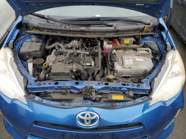 JTDKDTB31D1052212 - 2013 TOYOTA PRIUS C BLUE photo 11