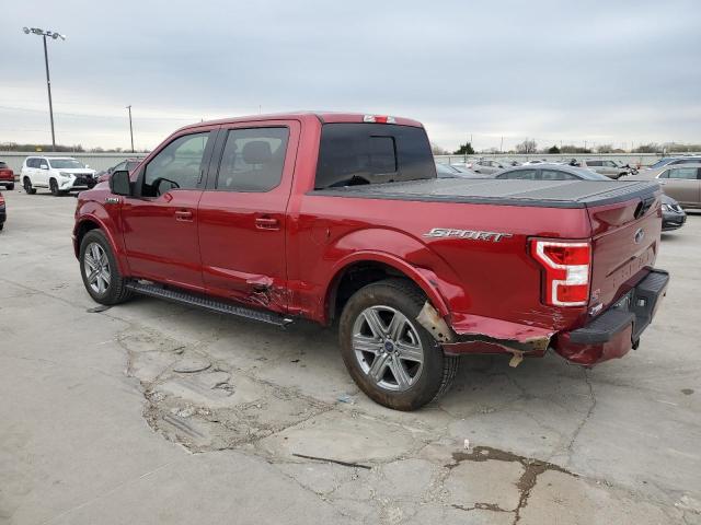 1FTEW1C45KKE34267 - 2019 FORD F150 SUPERCREW RED photo 2