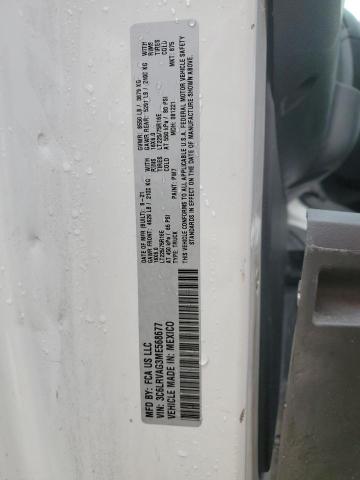 3C6LRVAG3ME568677 - 2021 RAM PROMASTER 1500 STANDARD WHITE photo 13