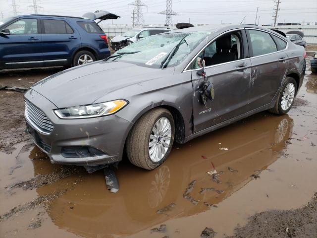 3FA6P0LUXER289714 - 2014 FORD FUSION SE HYBRID GRAY photo 1