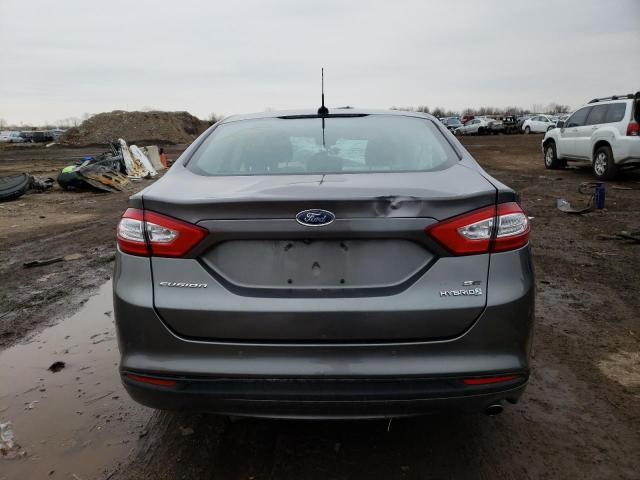 3FA6P0LUXER289714 - 2014 FORD FUSION SE HYBRID GRAY photo 6