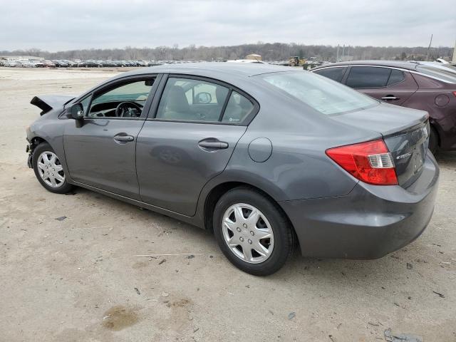 19XFB2F52CE008714 - 2012 HONDA CIVIC LX GRAY photo 2