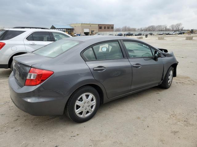 19XFB2F52CE008714 - 2012 HONDA CIVIC LX GRAY photo 3