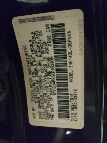 5YFBU4EE5CP053036 - 2012 TOYOTA COROLLA BASE BLACK photo 12