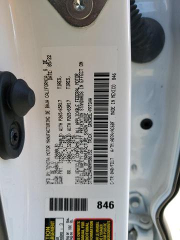 3TMCZ5AN0NM506152 - 2022 TOYOTA TACOMA DOUBLE CAB WHITE photo 12