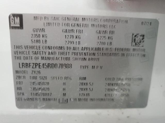 LRBFZPE45RD070988 - 2024 BUICK ENVISION ESSENCE Weiß Foto 14