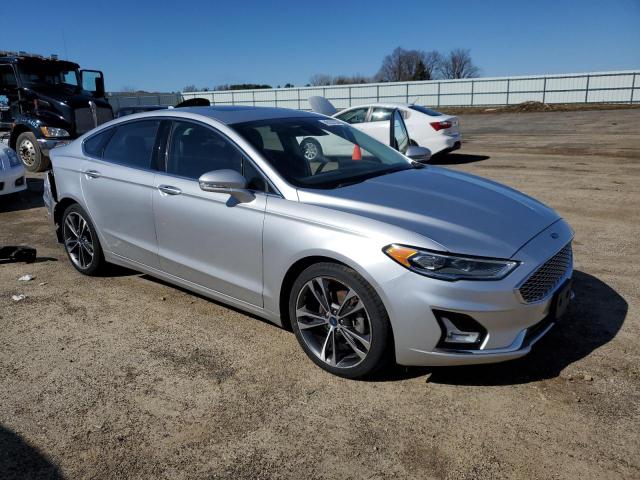 3FA6P0D93KR152927 - 2019 FORD FUSION TITANIUM SILVER photo 4