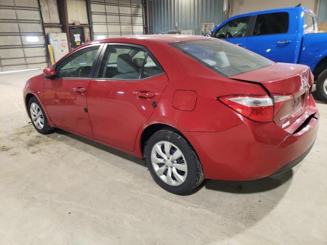 2T1BURHE7EC134082 - 2014 TOYOTA COROLLA L RED photo 2