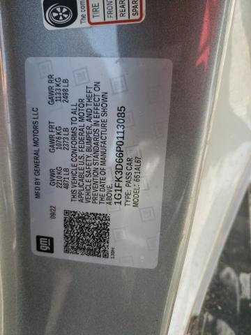 1G1FK3D66P0113085 - 2023 CHEVROLET CAMARO ZL1 SILVER photo 13