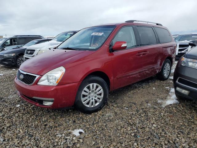 KNDMG4C78E6543551 - 2014 KIA SEDONA LX RED photo 1