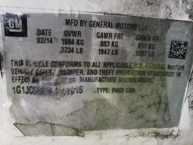 1G1JC5SH9E4167915 - 2014 CHEVROLET SONIC LT SILVER photo 12