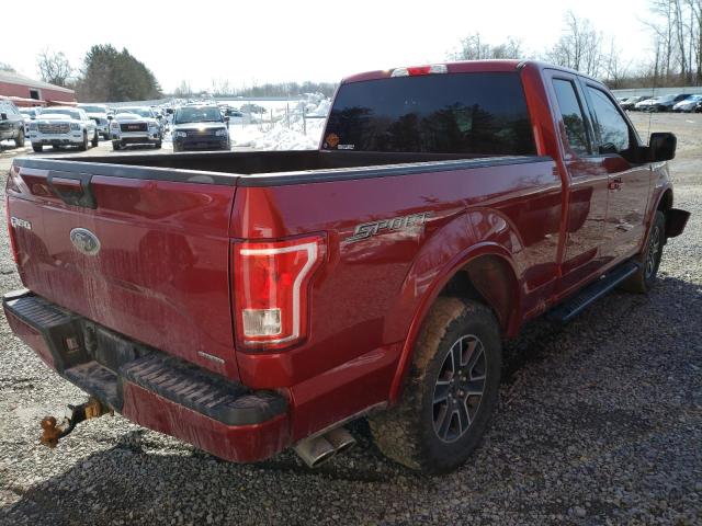 1FTFX1EF3FFC65672 - 2015 FORD F150 SUPER CAB RED photo 3