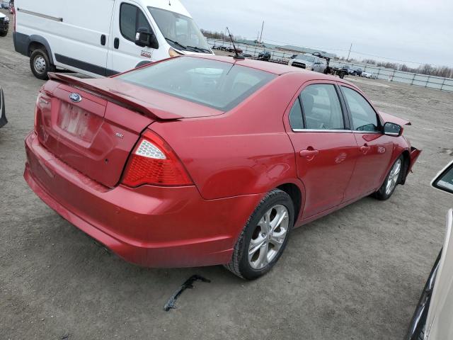 3FAHP0HA0CR348323 - 2012 FORD FUSION SE BURGUNDY photo 3