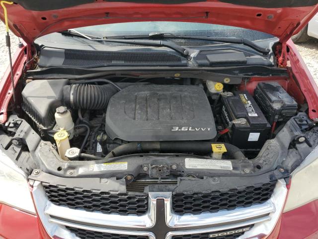 2C4RDGCG4CR211094 - 2012 DODGE GRAND CARA SXT RED photo 11