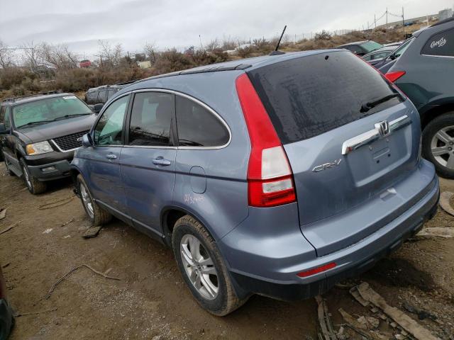 5J6RE3H71AL020604 - 2010 HONDA CR-V EXL BLUE photo 2