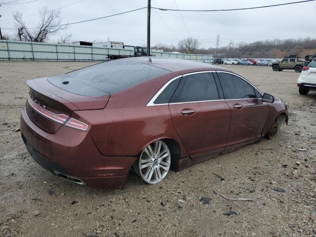 3LN6L2J92GR612393 - 2016 LINCOLN MKZ MAROON photo 3