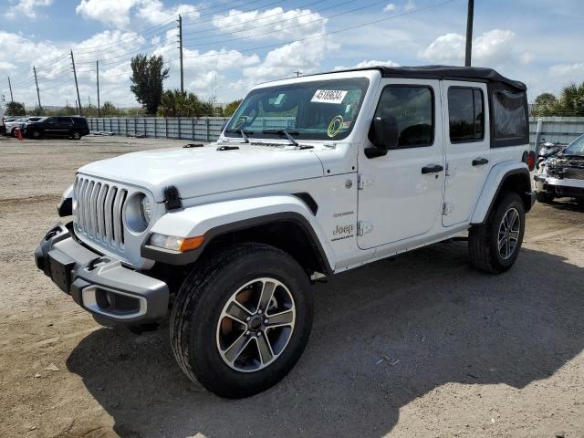 1C4HJXEN6PW574512 - 2023 JEEP WRANGLER SAHARA WHITE photo 1