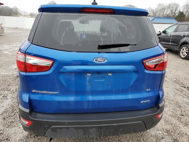 MAJ6S3GL2KC304671 - 2019 FORD ECOSPORT SE BLUE photo 6