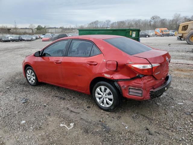 5YFBURHE5GP379191 - 2016 TOYOTA COROLLA L RED photo 2